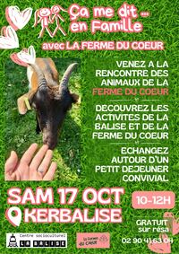 Affiche de l'évènement ça me dit... en famille - ferme du coeur - ANNULE (faute de participants)