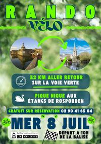Affiche de l'évènement Sortie à vélo - ANNULE en raison de la météo